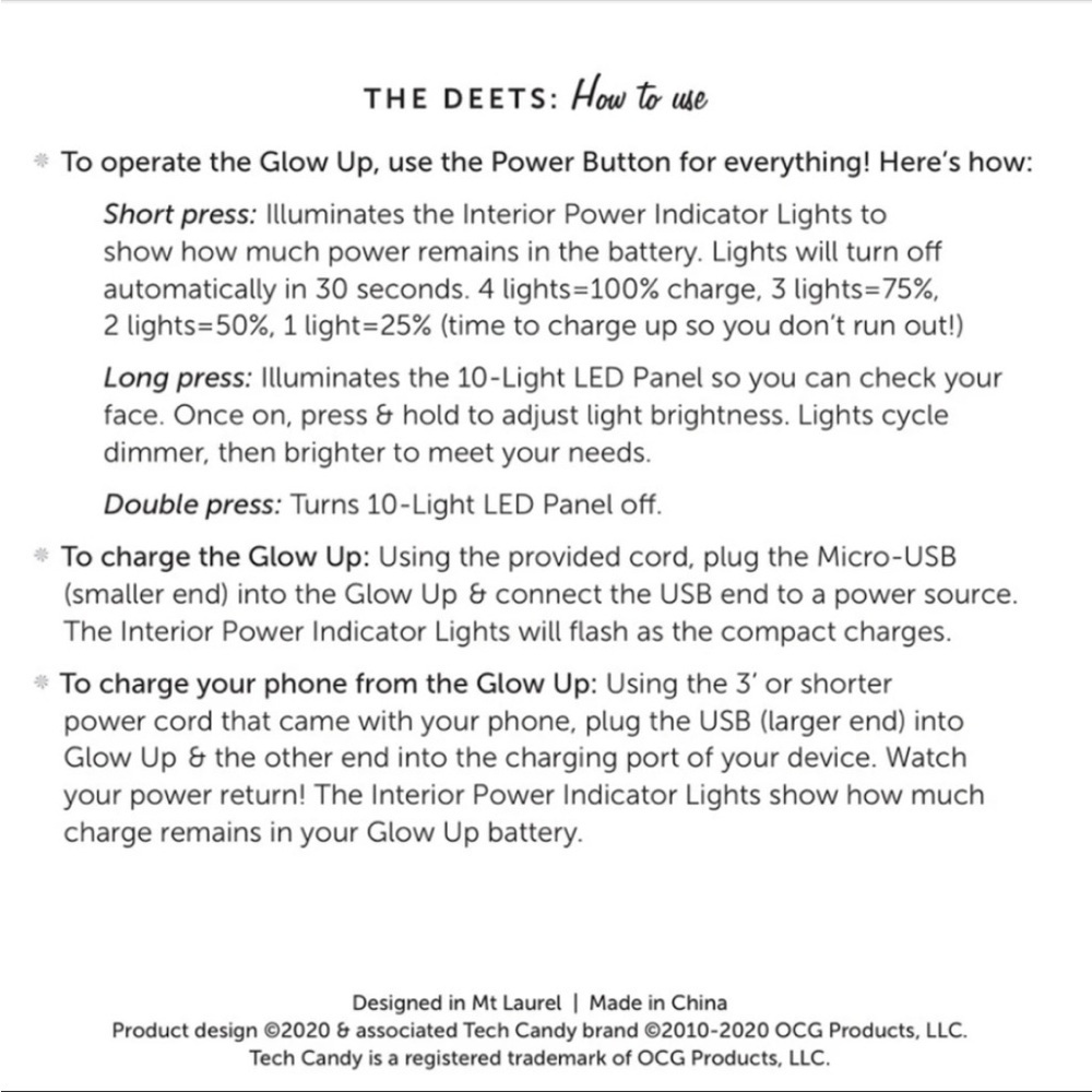 Tech Candy Glow Up Compact Mirror Power Bank - Picture 5 of 8